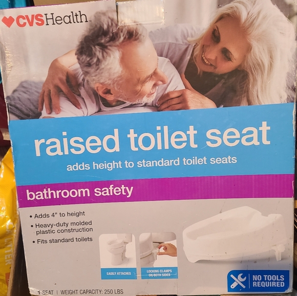 CVS health Raised toliet seat - Picture 1 of 2